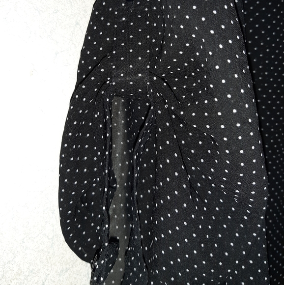 Oversized, Sheer polka dot blouse - Picture 3 of 7